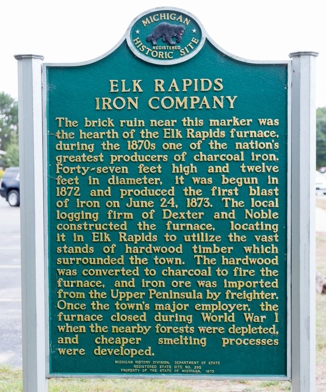 Elk Rapids Iron Company Marker image. Click for full size.