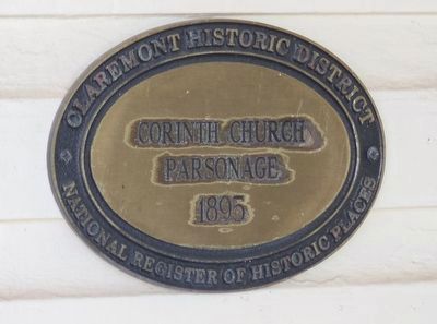 Corinth Church Parsonage Marker. Click for full size. Corinth Church Parsonage Marker image. Click for full size.