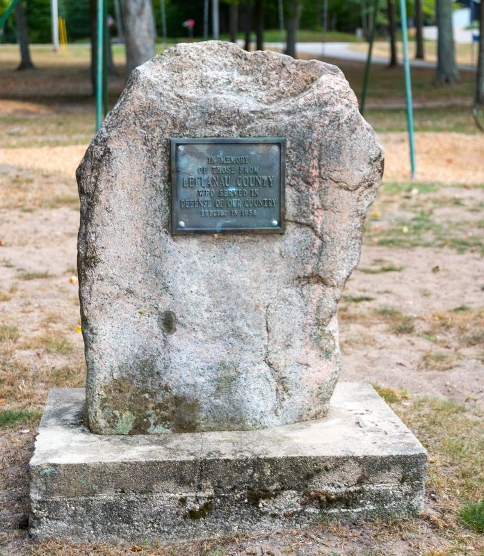 Leelanau County 1958 War Memorial. Click for full size. Leelanau County 1958 War Memorial image. Click for full size.