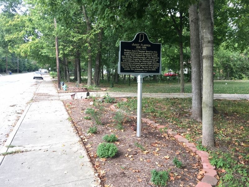 Janet Flanner Marker. Click for full size. Janet Flanner Marker image. Click for full size.