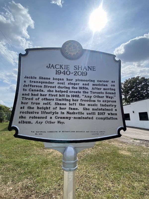 Jackie Shane Marker. Click for full size. Jackie Shane Marker image. Click for full size.