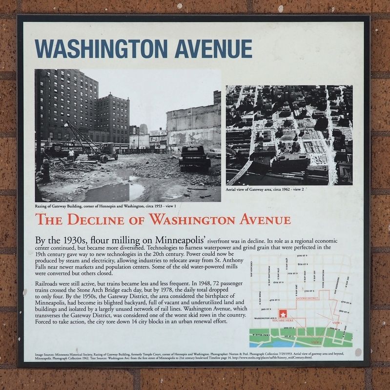 The Decline of Washington Avenue Marker image. Click for full size.