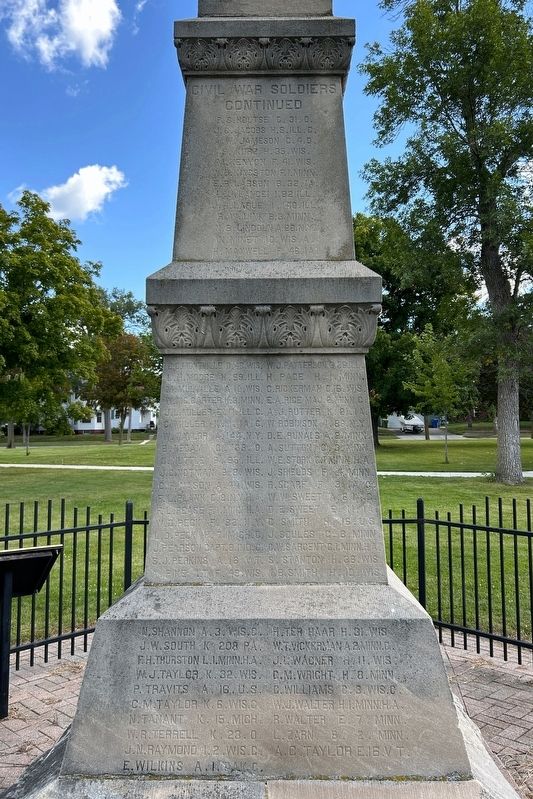 Pipestone County Soldiers Memorial Monument, West Side image. Click for full size.
