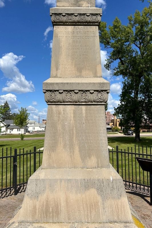 Pipestone County Soldiers Memorial Monument, South Side image. Click for full size.