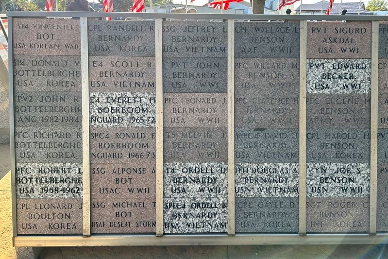 Minneota - Ghent - Taunton - Veteran's Memorial, Section 1 Side 1 image. Click for full size.
