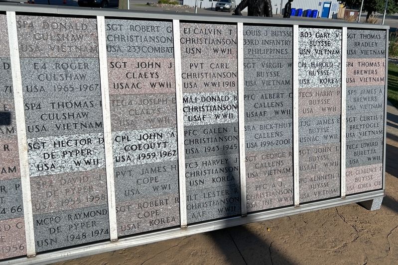 Minneota - Ghent - Taunton - Veteran's Memorial Section 1 Side 2 image. Click for full size.
