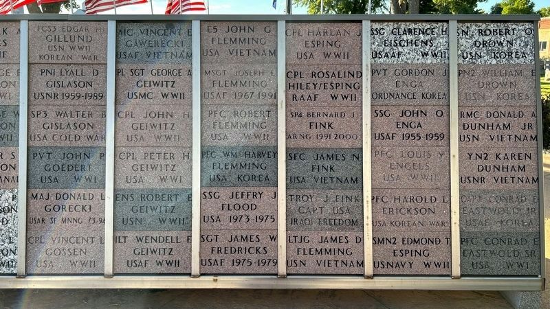 Minneota - Ghent - Taunton - Veteran's Memorial Section 2 Side 1 image. Click for full size.