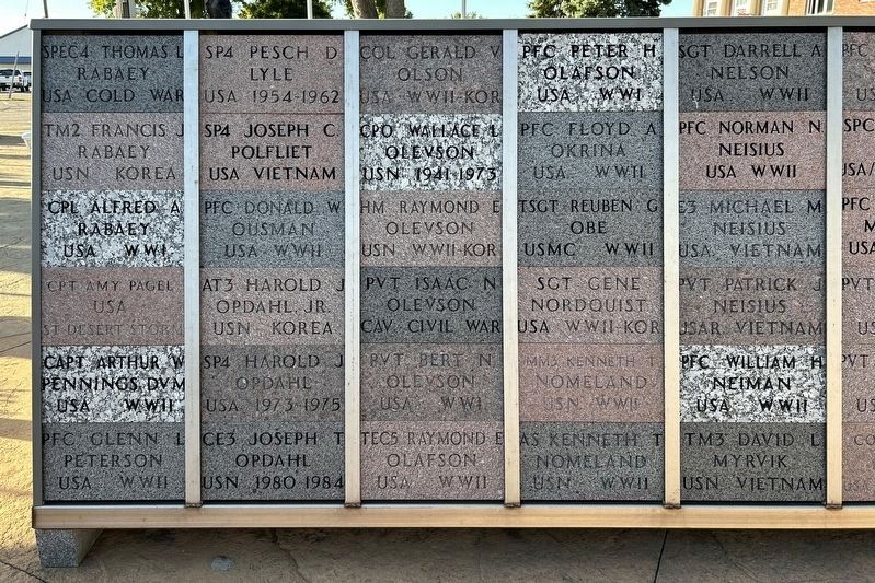 Minneota - Ghent - Taunton - Veteran's Memorial Section 3 Side 1 image. Click for full size.