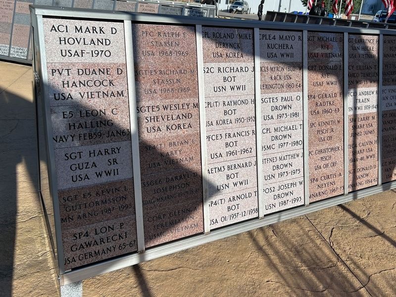 Minneota - Ghent - Taunton - Veteran's Memorial Section 4 Side 2 image. Click for full size.