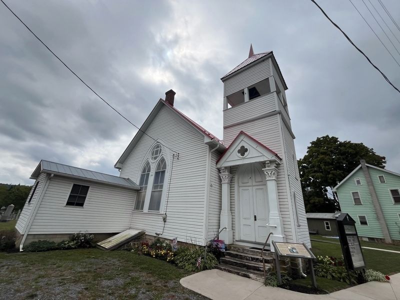 New Germantown Marker in front of the Methodist Church. Click for full size. New Germantown Marker in front of the Methodist Church image. Click for full size.