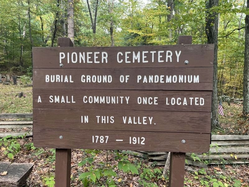 Pioneer Cemetery Marker. Click for full size. Pioneer Cemetery Marker image. Click for full size.