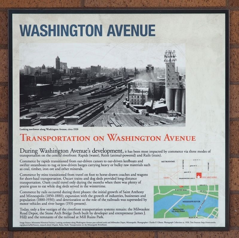 Transportation on Washington Avenue Marker image. Click for full size.