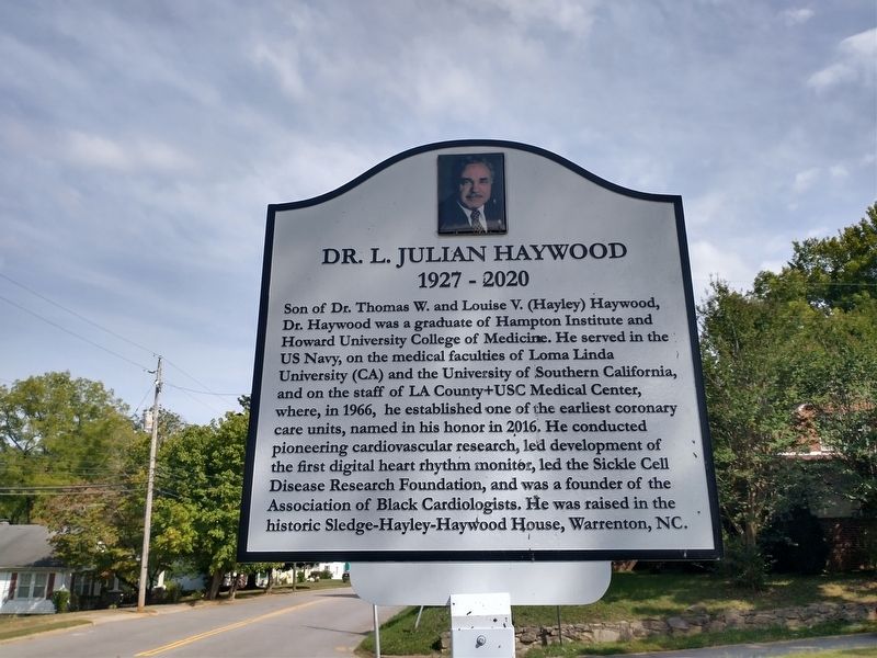 Dr. L. Julian Haywood Marker image. Click for full size.