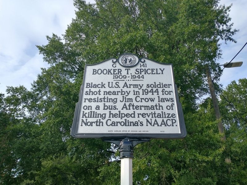Booker T. Spicely Marker image. Click for full size.