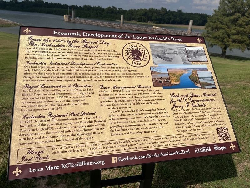 Economic Development of the Lower Kaskaskia River Marker image. Click for full size.