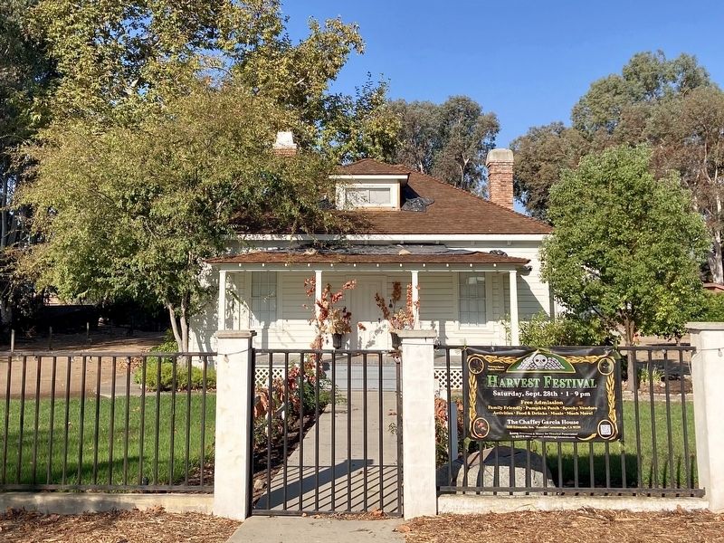 Chaffey-Garcia House and Marker. Click for full size. Chaffey-Garcia House and Marker image. Click for full size.