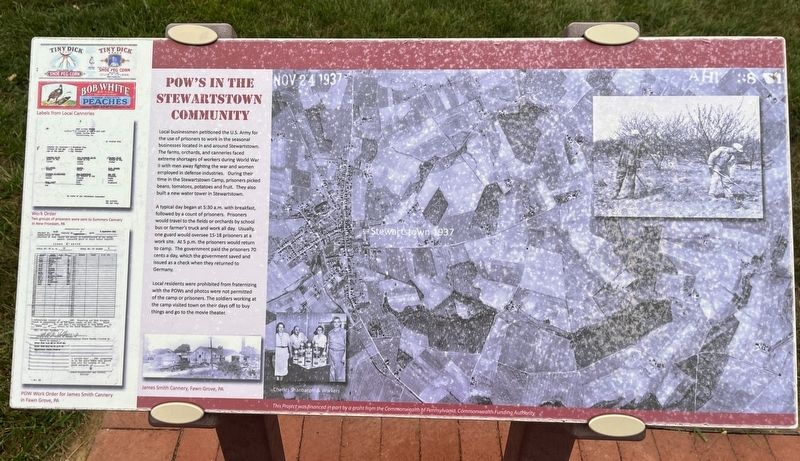 POW's in the Stewartstown Community Marker. Click for full size. POW's in the Stewartstown Community Marker image. Click for full size.