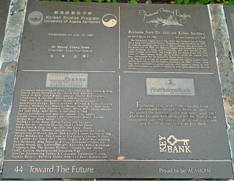 Part of the Toward The Future Marker. Click for full size. Part of the Toward The Future Marker image. Click for full size.