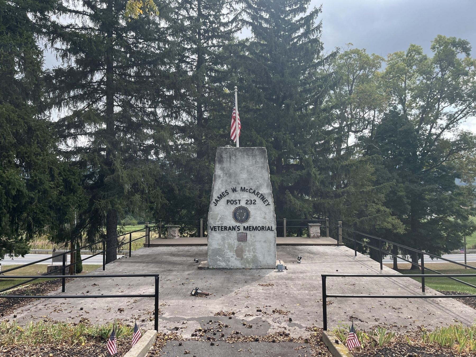 James W. McCartney Post 232 Veteran's Memorial image. Click for full size.