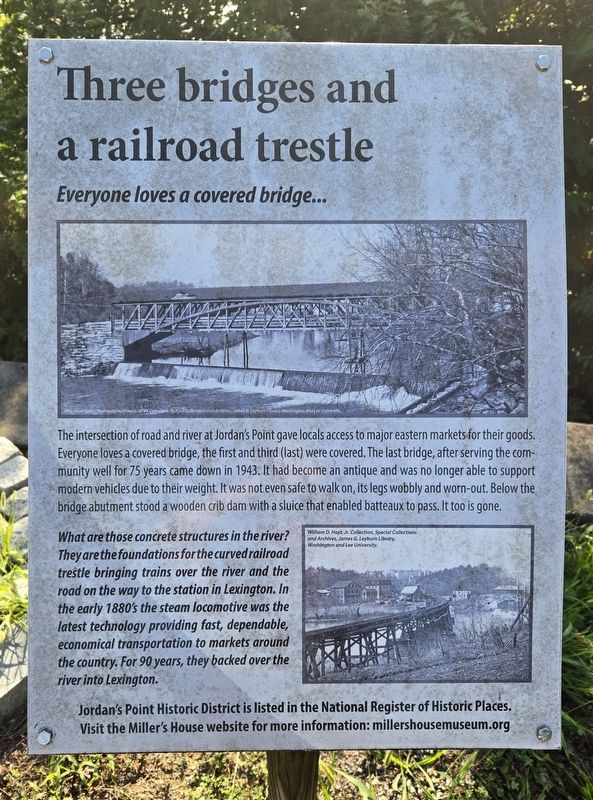 Three bridges and a railroad trestle Marker image. Click for full size.