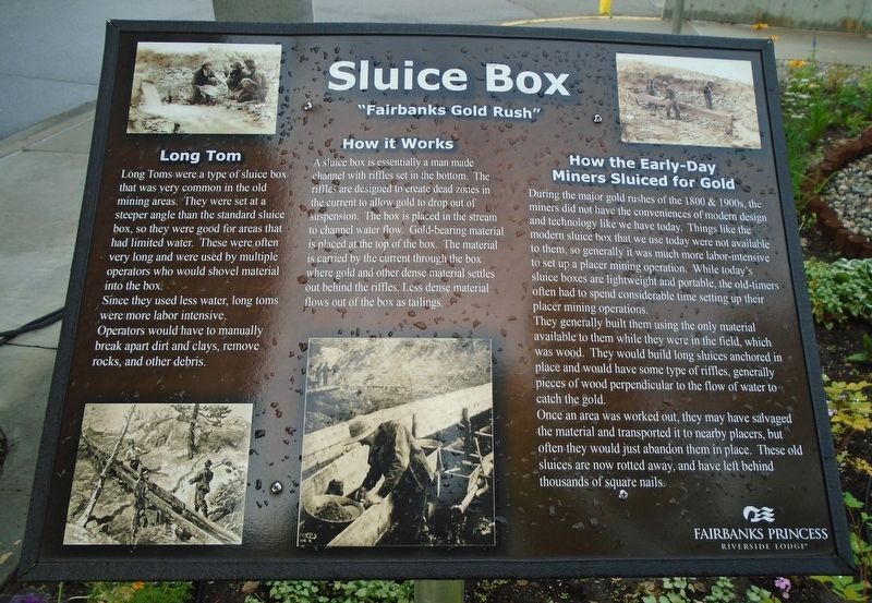 Sluice Box Marker image. Click for full size.