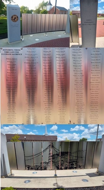 Fort Recovery Veterans Plaza Wall Portion 5 & Pillar 6 image. Click for full size.