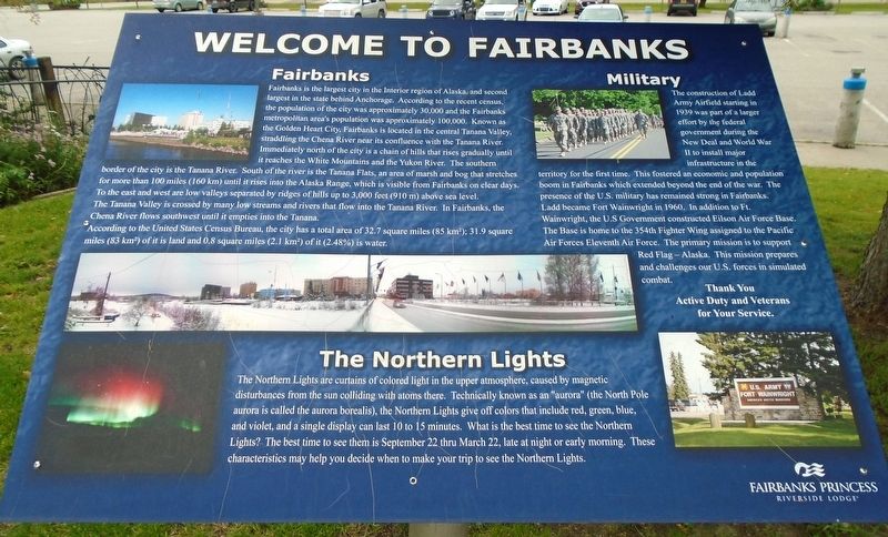 Welcome to Fairbanks Marker. Click for full size. Welcome to Fairbanks Marker image. Click for full size.
