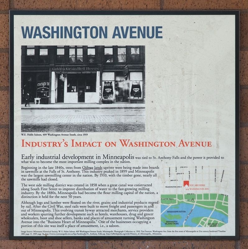 Industry's Impact on Washington Avenue Marker image. Click for full size.