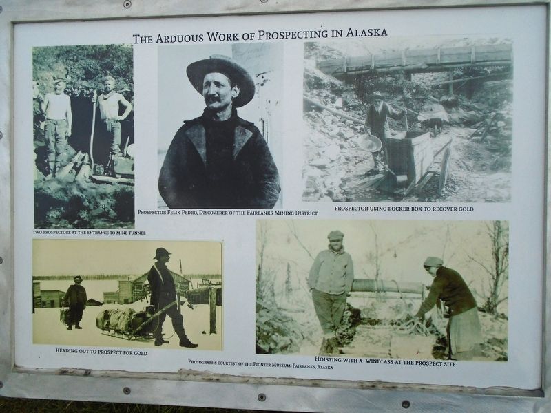 The Arduous Work of Prospecting in Alaska Marker image. Click for full size.