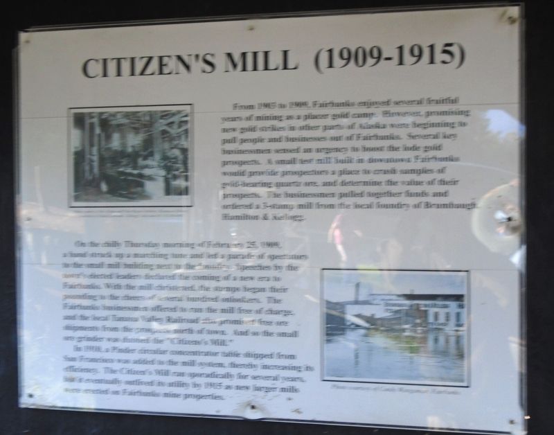 Citizen's Mill (1909-1915) Marker image. Click for full size.
