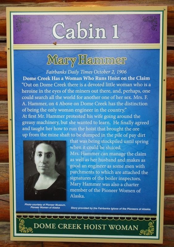 Mary Hammer Marker. Click for full size. Mary Hammer Marker image. Click for full size.