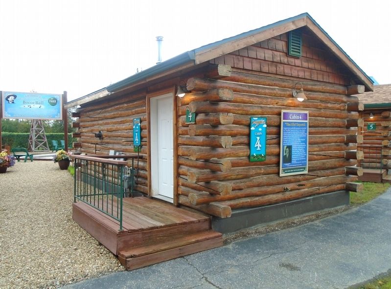"Wise Mike" Stepovich Marker on Cabin 4. Click for full size. "Wise Mike" Stepovich Marker on Cabin 4 image. Click for full size.