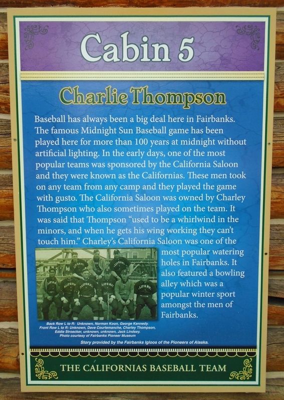 Charlie Thompson Marker. Click for full size. Charlie Thompson Marker image. Click for full size.