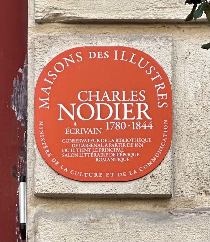 Charles Nodier Marker. Click for full size. Charles Nodier Marker image. Click for full size.