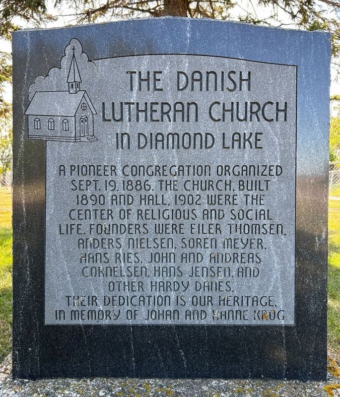 The Danish Lutheran Church Marker. Click for full size. The Danish Lutheran Church Marker image. Click for full size.