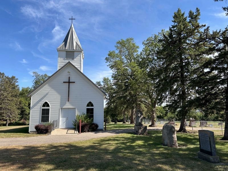 The Danish Lutheran Church & Marker. Click for full size. The Danish Lutheran Church & Marker image. Click for full size.