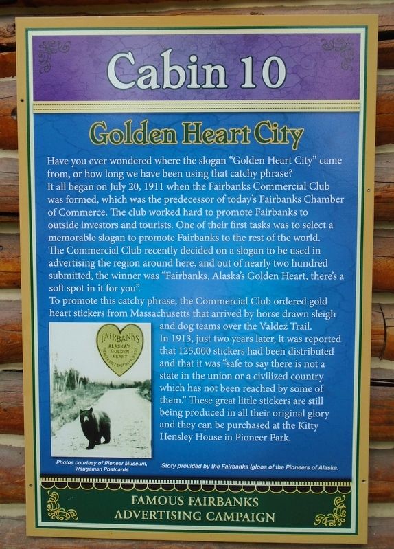 Golden Heart City Marker. Click for full size. Golden Heart City Marker image. Click for full size.