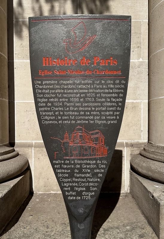 Eglise Saint-Nicolas-du-Chardonnet Marker. Click for full size. Eglise Saint-Nicolas-du-Chardonnet Marker image. Click for full size.
