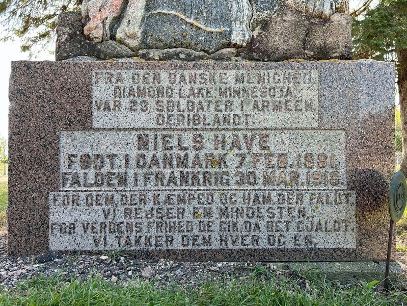 Danish Congregation WWI Memorial. Click for full size. Danish Congregation WWI Memorial image. Click for full size.