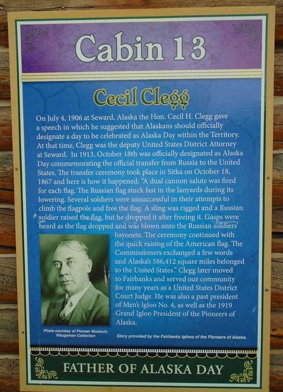 Cecil Clegg Marker. Click for full size. Cecil Clegg Marker image. Click for full size.