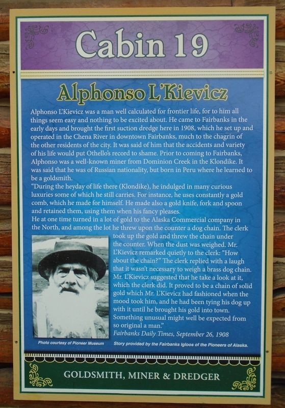 Alphonso L'Kievicz Marker. Click for full size. Alphonso L'Kievicz Marker image. Click for full size.