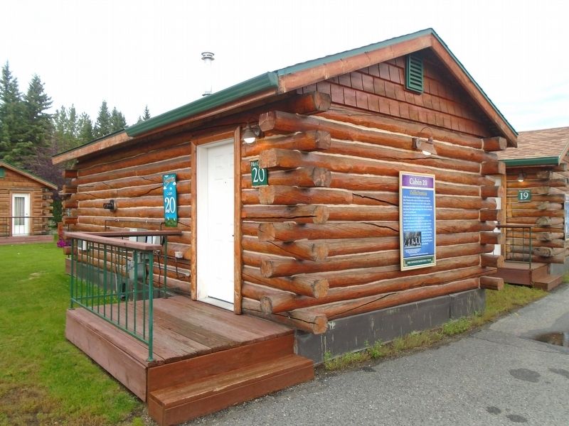 Nellie Parsons Marker on Cabin 20 image. Click for full size.
