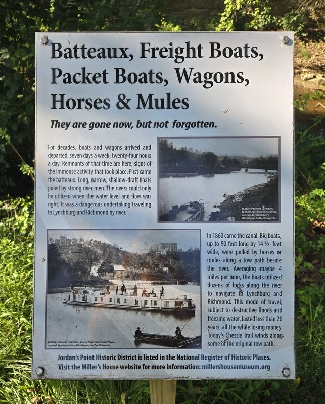 Batteaux, Freight Boats, Packet Boats, Wagons, Horses & Mules Marker. Click for full size. Batteaux, Freight Boats, Packet Boats, Wagons, Horses & Mules Marker image. Click for full size.