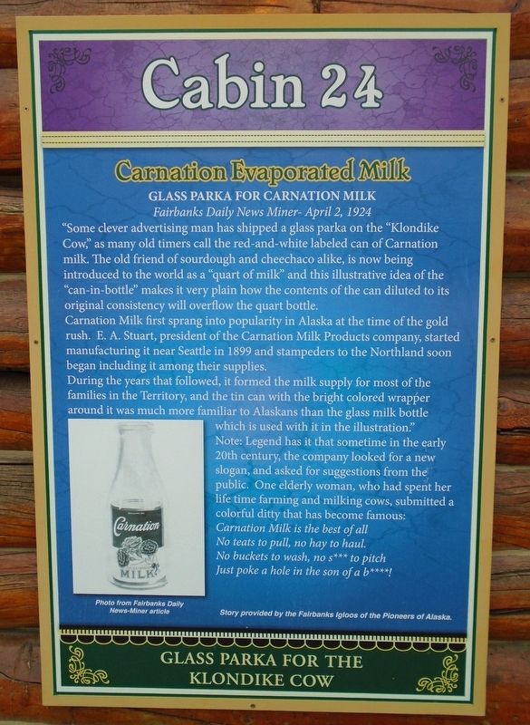 Carnation Evaporated Milk Marker. Click for full size. Carnation Evaporated Milk Marker image. Click for full size.