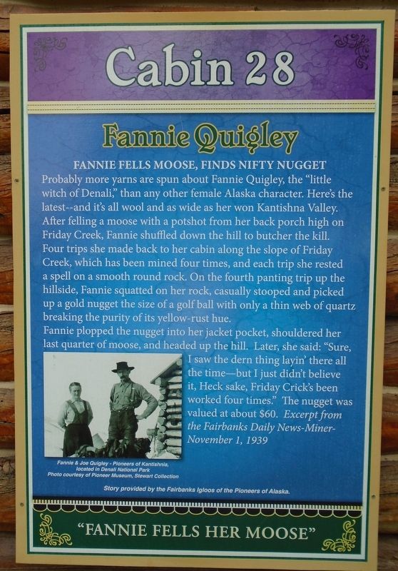 Fannie Quigley Marker image. Click for full size.