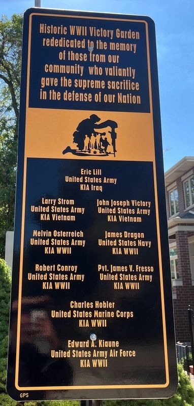 Historic World War II Victory Garden Marker image. Click for full size.