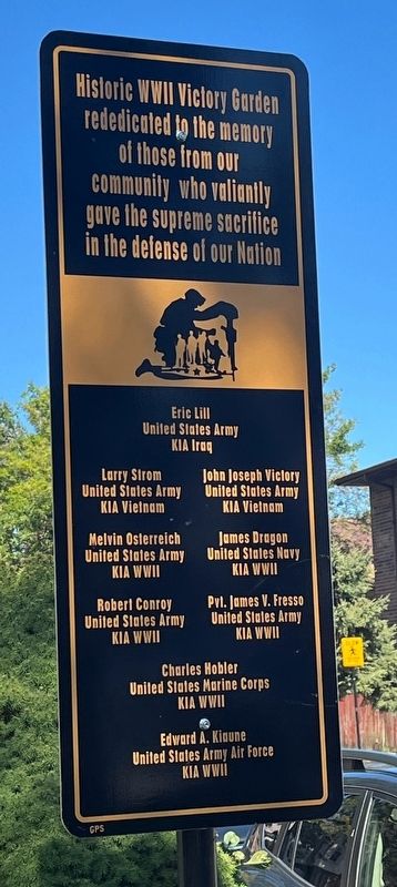 Historic World War II Victory Garden Marker image. Click for full size.
