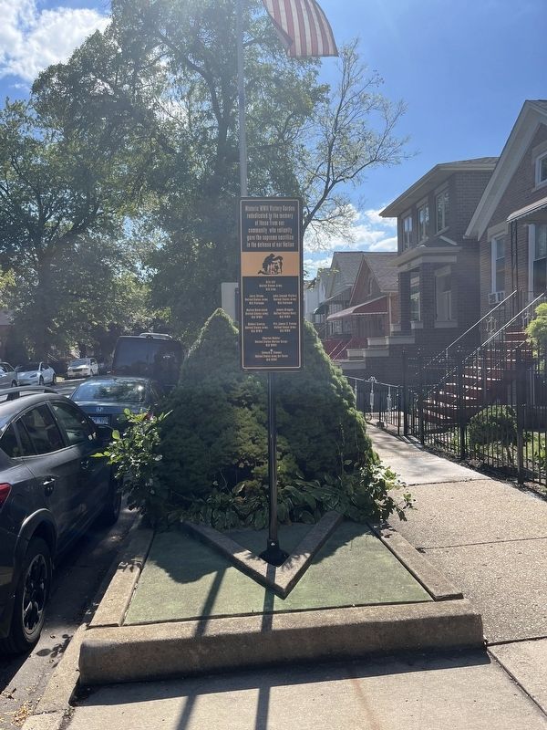 Historic World War II Victory Garden, north marker image. Click for full size.