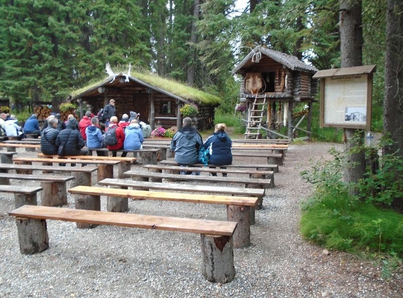 Trapper's Log Cabin and Marker image. Click for full size.