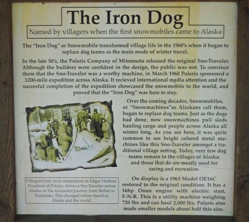 The Iron Dog Marker image. Click for full size.